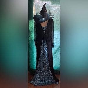🎃 Halloween Costume Sexy Spellbound Witch 🧙 🩵🖤 Plus Size 16/18